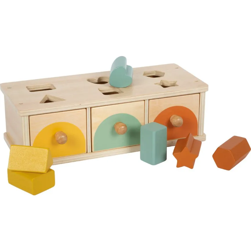 Small Foot Montessori igračke - Kutija s ladicama za djecu 1+