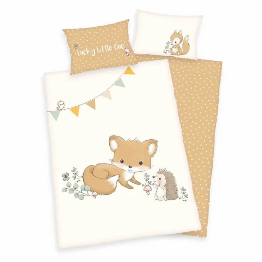 BABYBEST Posteljina za bebe 100x135 cm organski bombaž Forest Friends 