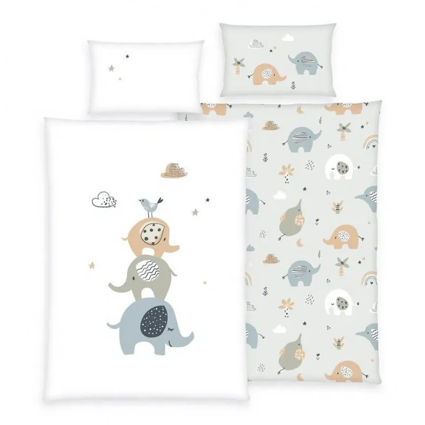 BABYBEST Posteljnina za bebe 100x135 cm Slončič