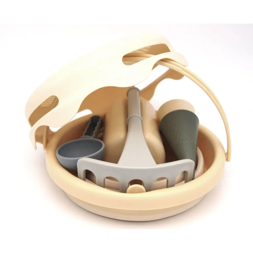 Sklopiva kantica s igračkama za pijesak CompacToys Beige
