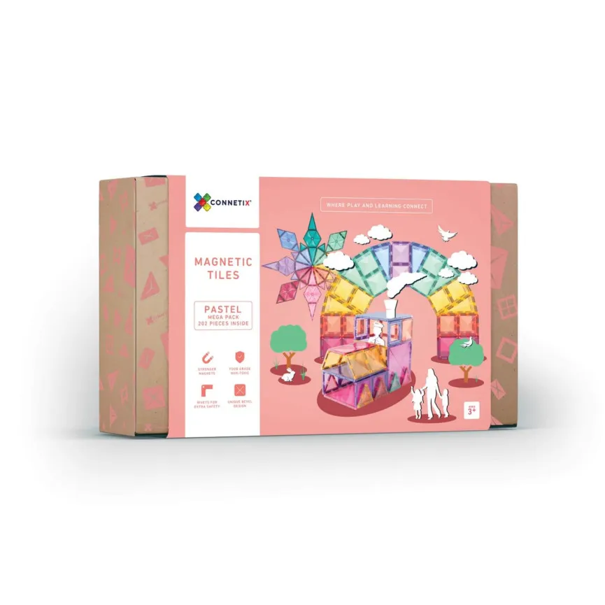 CONNETIX Pastel Mega Pack 202 magnetne pločice za djecu