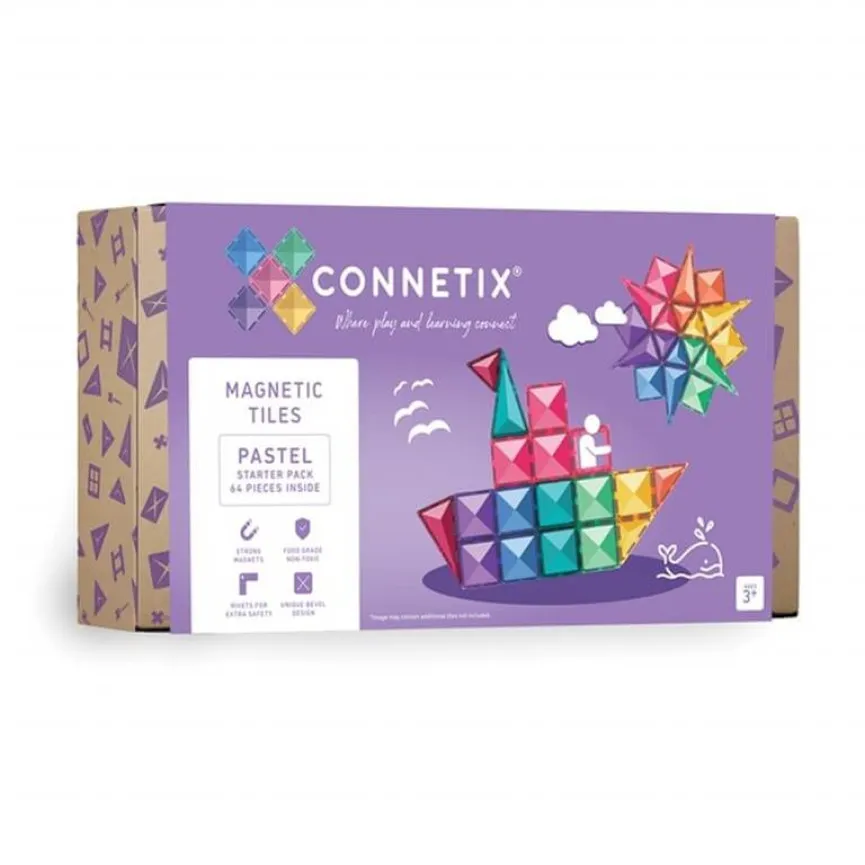 CONNETIX Pastel Starter Pack 64 magnetne pločice za djecu