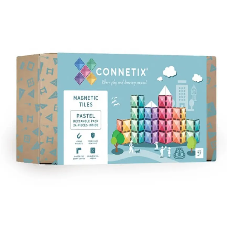 CONNETIX Pastel Rectangle Pack 24 pravokutne magnetne pločice