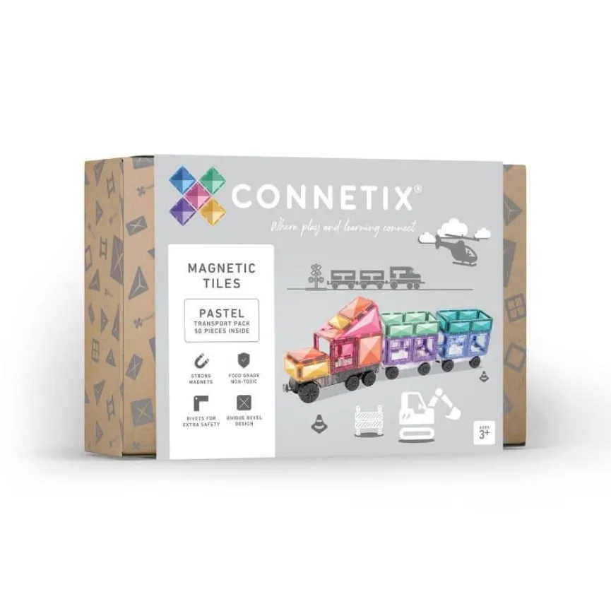 Connetix Pastel Transport Pack 50 komada kutija pakiranje
