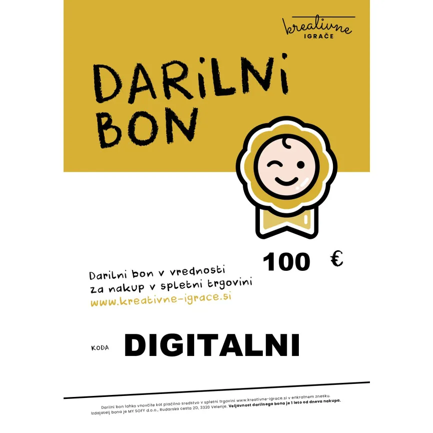 Digitalni poklon bon 100 € Bebelux