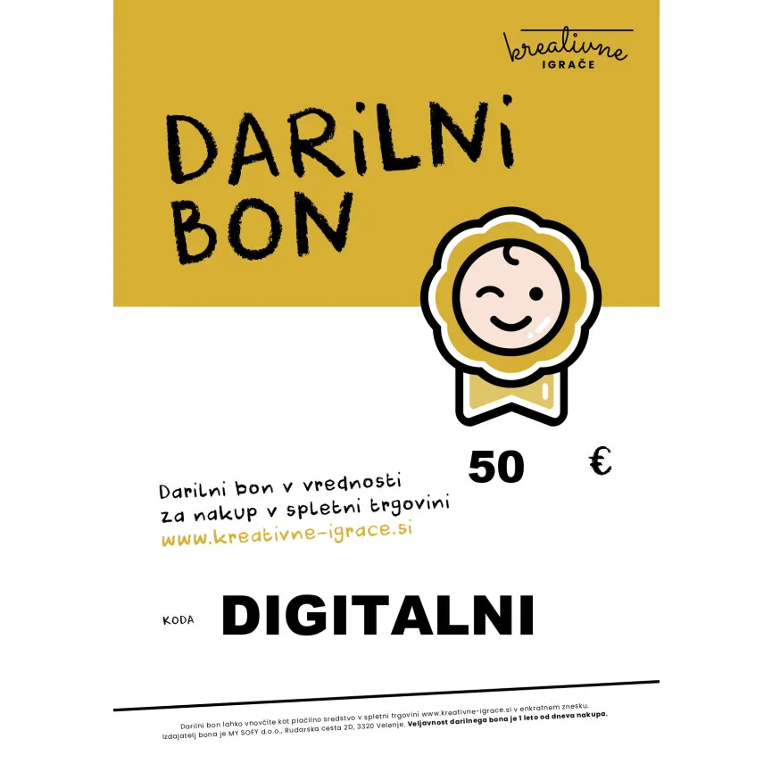 Digitalni poklon bon 50 € Bebelux