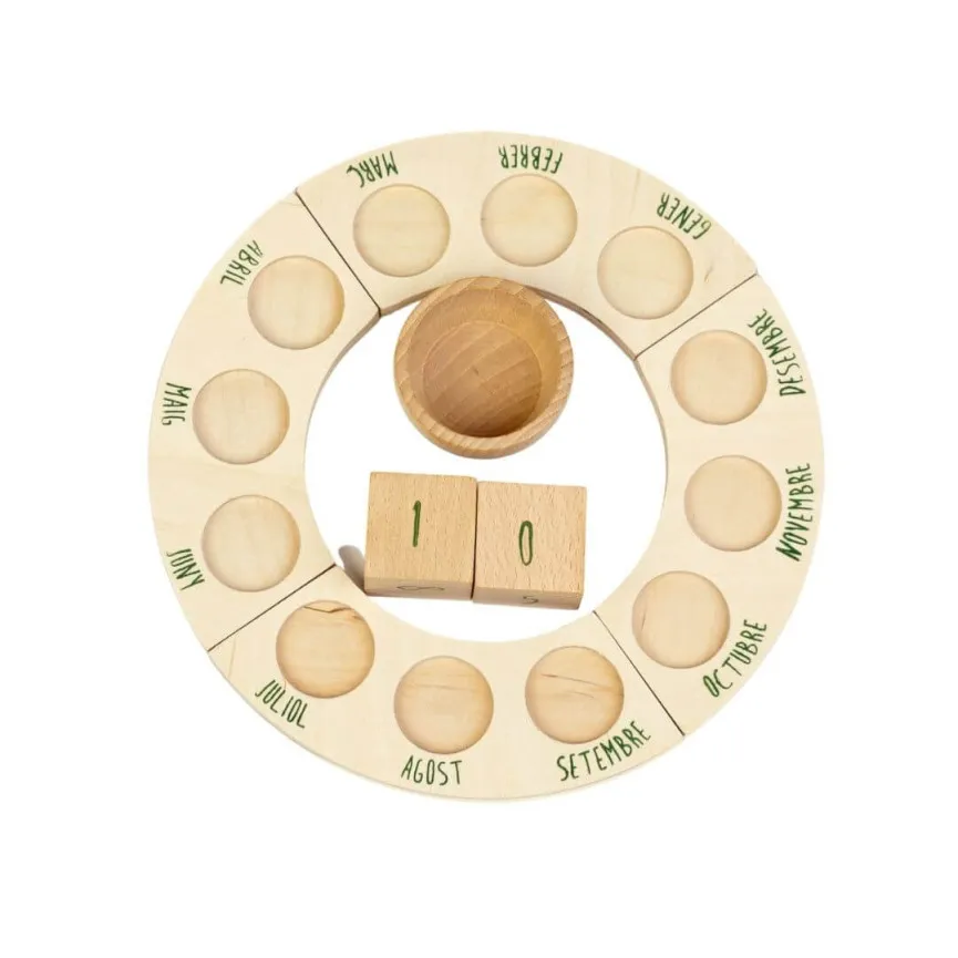 Grapat Perpetual Calendar drveni vječni kalendart za djecu montessori