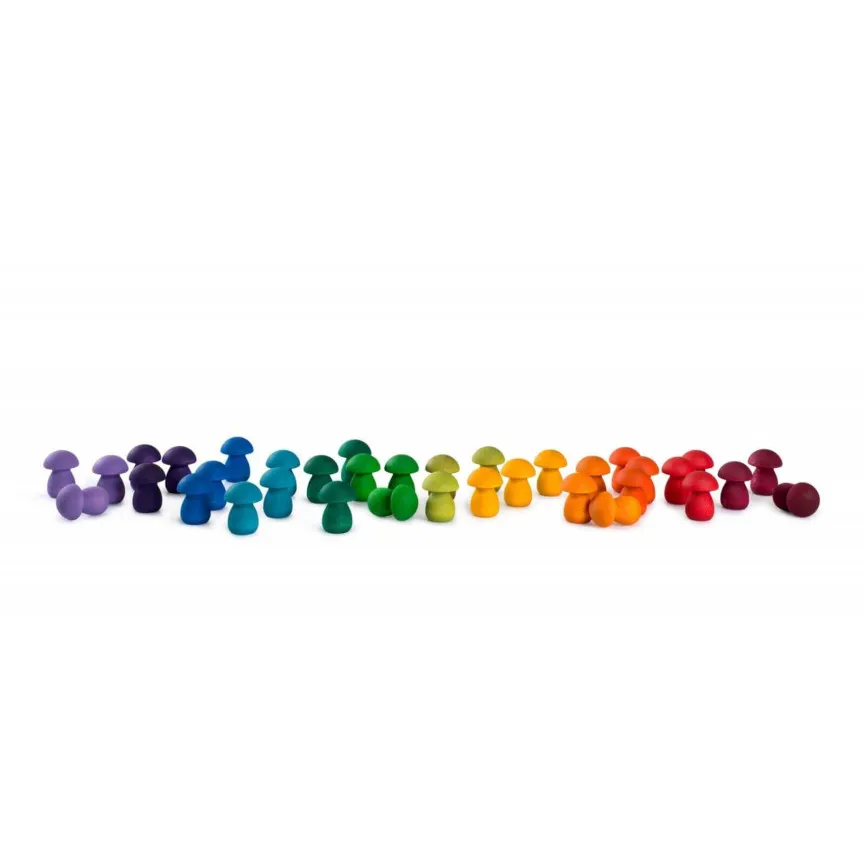 GRAPAT Mandala Rainbow Mushrooms drvene gljive u duginim bojama