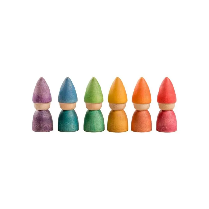 GRAPAT Rainbow Tomten Nins drvene figurice u duginim bojama