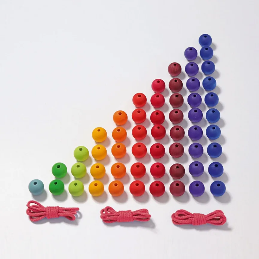 GRIMM'S Colorful Bead Stair Drvene kuglice i vezice