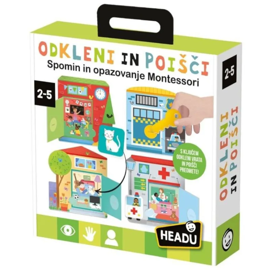 Headu Montessori memory igra Otključaj i pronađi 2–5