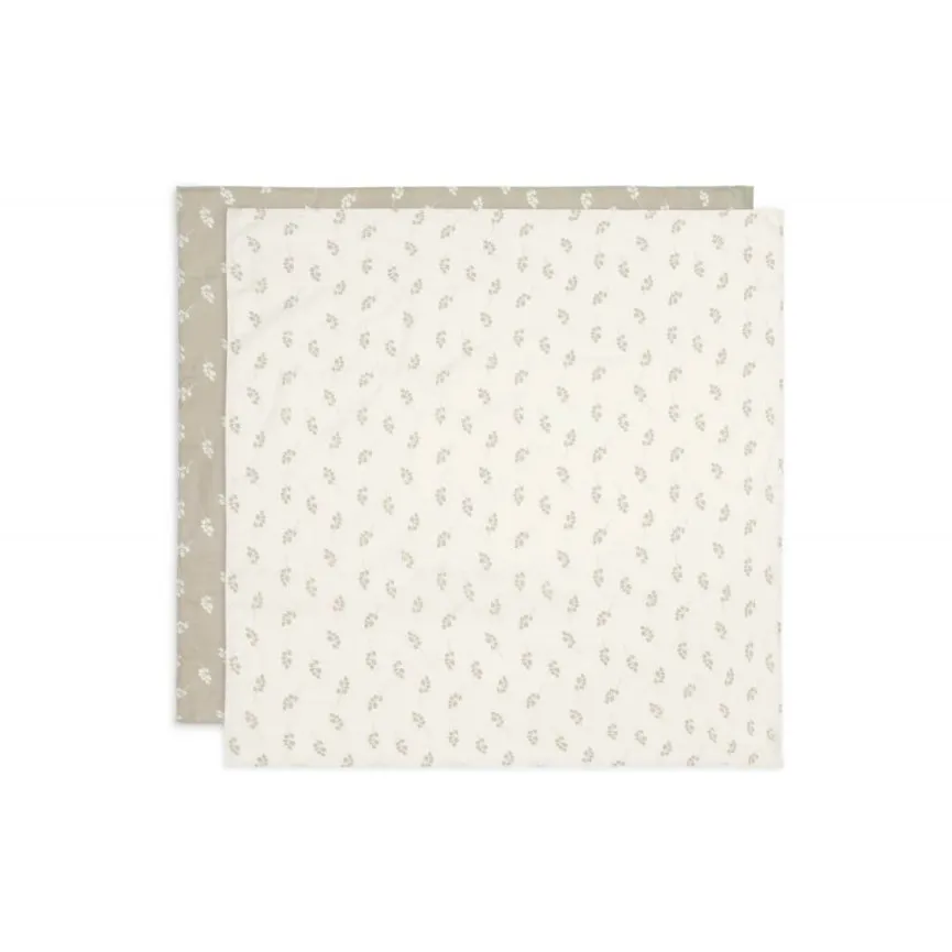  JOLLEIN Tetra pelene 115x115 cm Swaddle Twig Olive Green (2 kom)