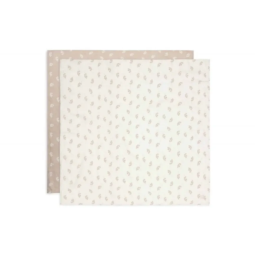 JOLLEIN Tetra pelene 115x115 cm Swaddle Twig Wild Rose (2 kom)