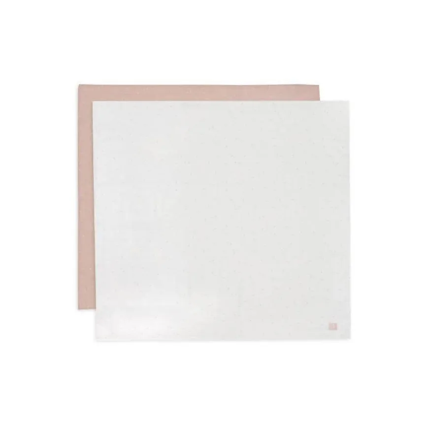 JOLLEIN Tetra pelene 115x115 cm Twinkling Wild Rose (2 kom)