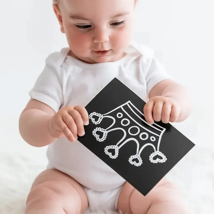 Kontrastne kartice za bebe Aktivnosti za razvoj vida od rođenja