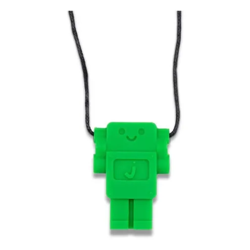Jellystone Robot Green senzorični nakit za žvečenje in umirjanje otrok