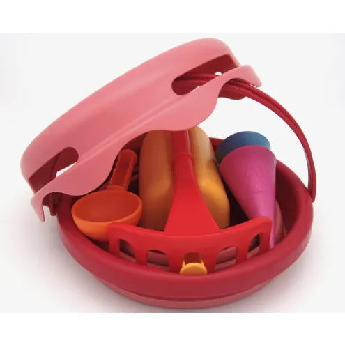 CompacToys set za pijesak s lopaticom grabljicama i sitom