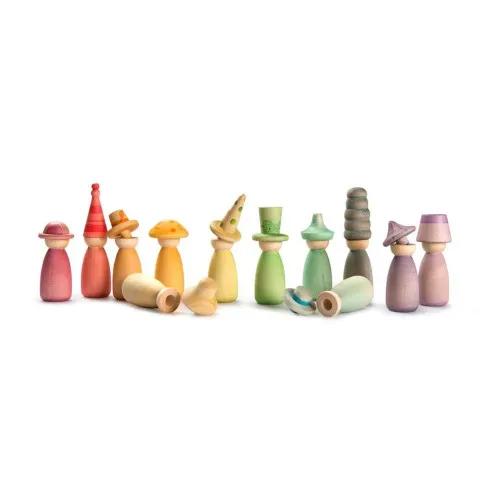 Drvene peg dolls Grapat Fancy Nins za slobodnu igru