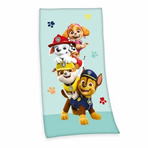 HERDING Dječji ručnik za plažu 75x150 cm Paw Patrol Green