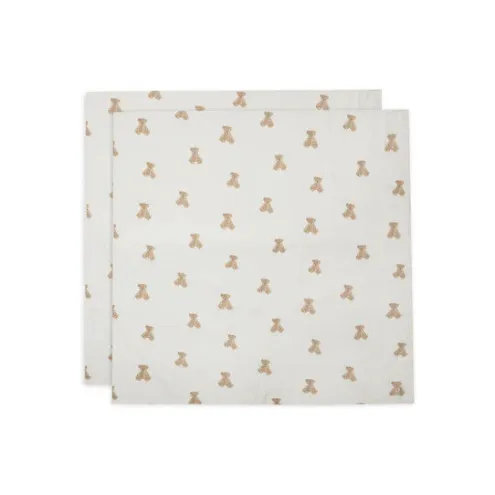 JOLLEIN Tetra pelene 115x115 cm Swaddle Teddy Bear (2 kom)