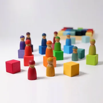 GRIMM'S Drvene kocke Mozaik Rainbow