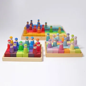 GRIMM'S Drvene kocke Mozaik Rainbow