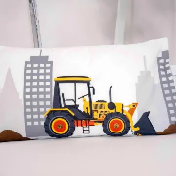Posteljina za bebe 100x135 cm Gradilište - topli flanel