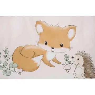 BABYBEST Posteljina za bebe 100x135 cm organski bombaž Forest Friends 