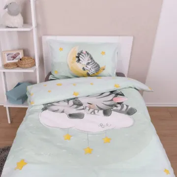 BABYBEST Posteljnina za bebe 100x135 cm Zebra