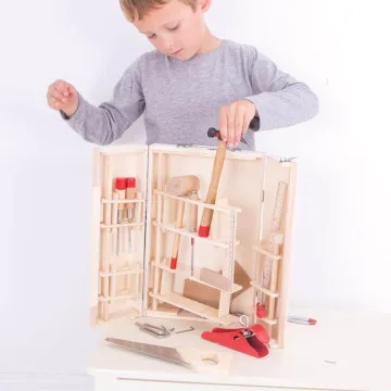 Bigjigs dječji alat Junior Tool Box otvorena kutija s alatom
