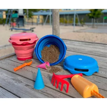 Plava sklopiva kantica CompacToys za plažu i pješčanik