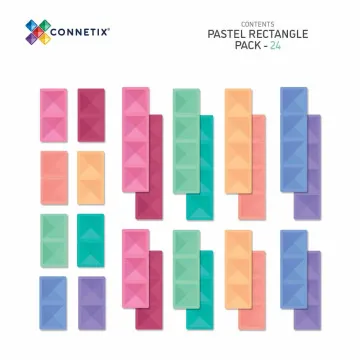 Connetix pastelni pravokutnici za rampe ceste i tornjeve