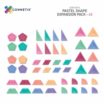 Connetix Pastel Shape s rombovima trapezima i krugovima