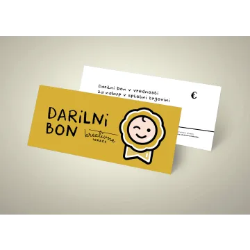 Tiskani poklon bon Bebelux za darivanje