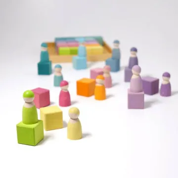 GRIMM'S Drvene kocke Mozaik Pastel