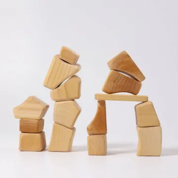GRIMM'S Drvene kocke Natural Waldorf