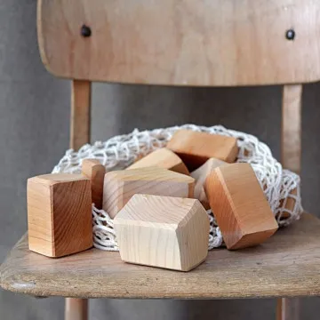 GRIMM'S Drvene kocke Natural Waldorf
