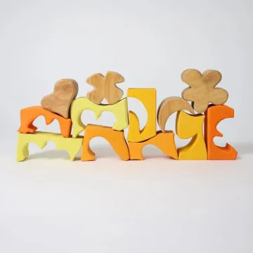 montessori drvene igračke Grimm’s set yellow