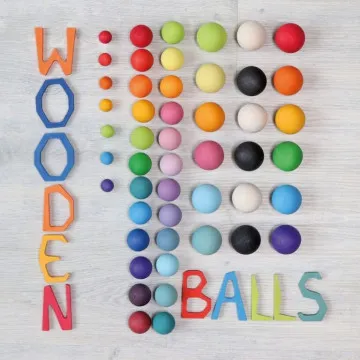 GRIMM'S Drvene kuglice Rainbow Balls S
