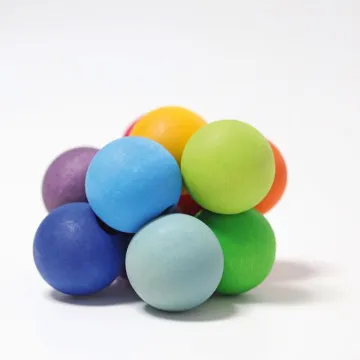 GRIMM'S Rainbow Grasper drvene kuglice za bebe