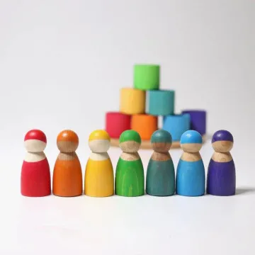Montessori nadahnuta igra s Grimm's Seven Friends in Bowls