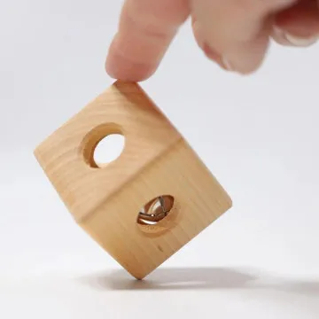 Prirodne montessori igračke za bebe Grimms Cube Bell za hvatanje