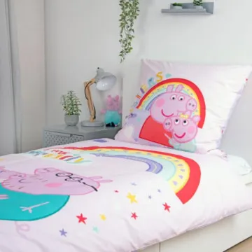 peppa posteljina s dugom i obitelji