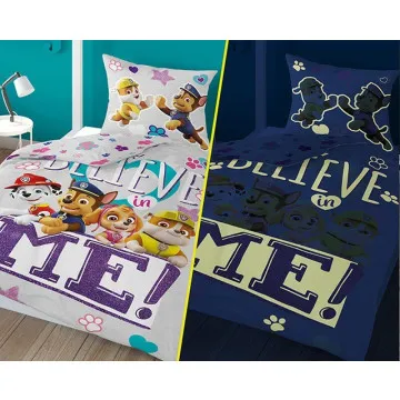 HERDING Dječja posteljina 140x200 Psići u ophodnji Belive Glow in the Dark