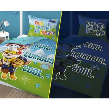 HERDING Dječja posteljina 140x200 Psići u ophodnji Glow in the Dark
