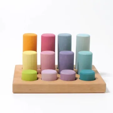 GRIMM’S Stacking Game Small Pastel Rollers drvena igračka