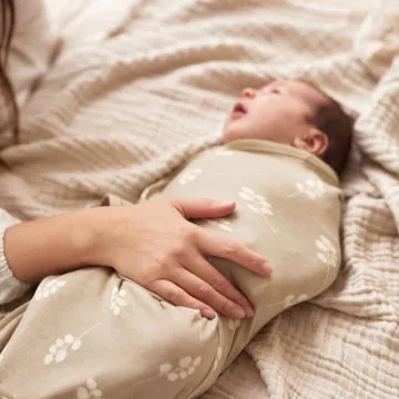 JOLLEIN Vreća za spavanje za bebe Swaddle Twig Olive Green 0-3 m