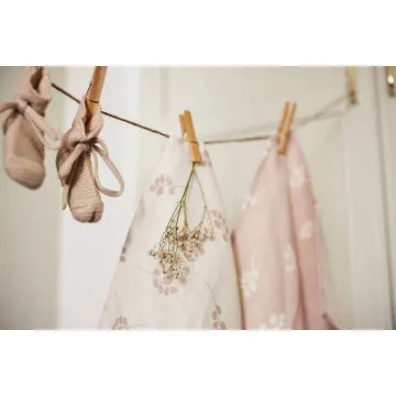 JOLLEIN Tetra pelene 115x115 cm Swaddle Twig Wild Rose (2 kom)