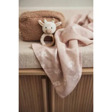 JOLLEIN Tetra pelene 115x115 cm Swaddle Twig Wild Rose (2 kom)