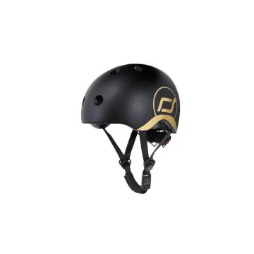 SCOOT&RIDE Otroška čelada Black/Gold Limited Edition XXS-S